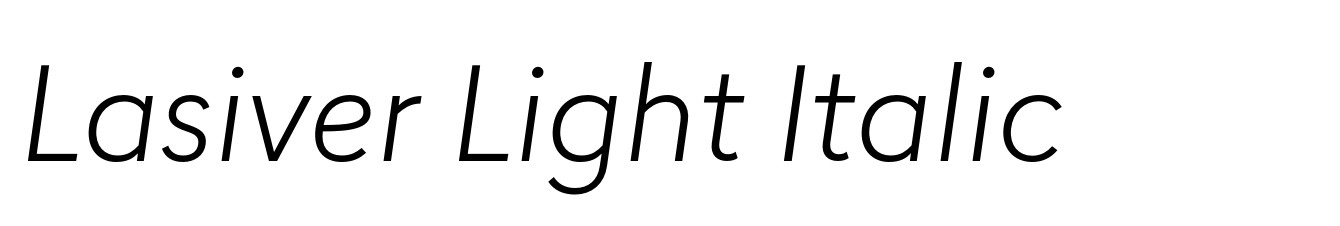 Lasiver Light Italic